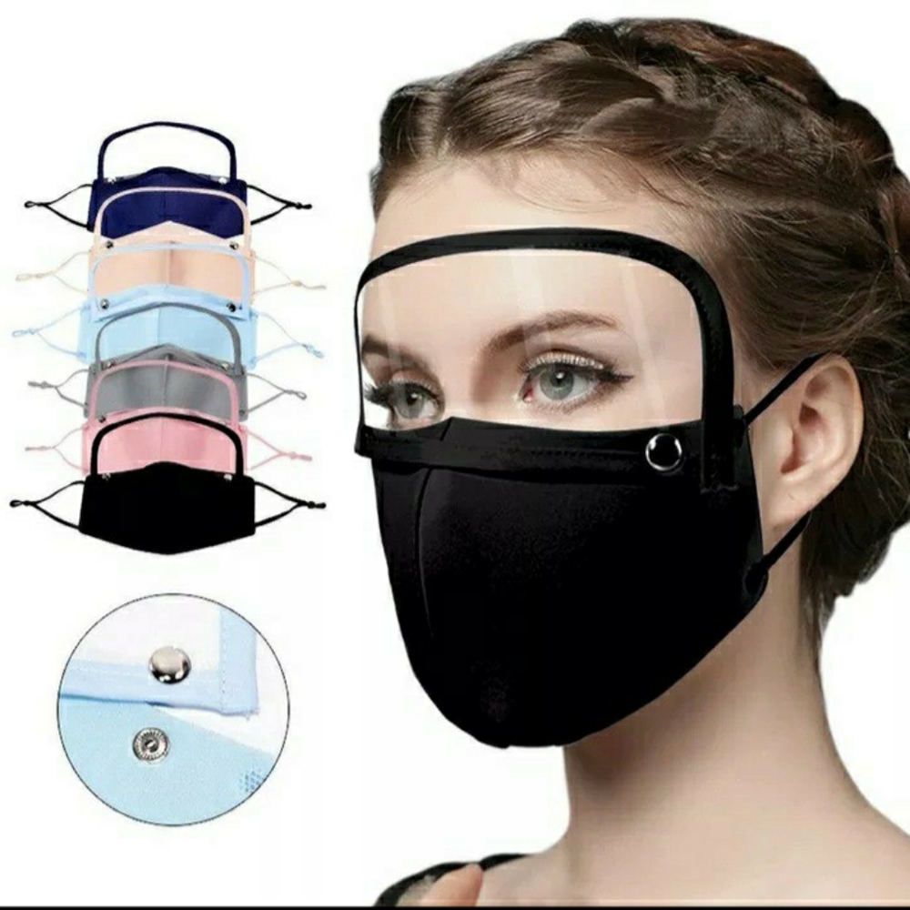 3 PACK-Face Masks with Detachable Eye Shield